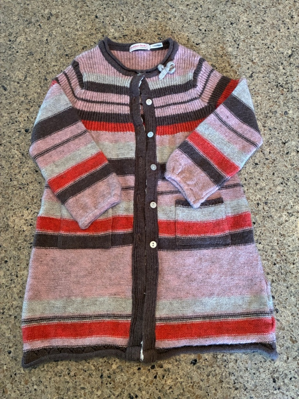 4T deux par deux wool / alpaca blend duster cardigan
